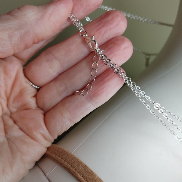 Boho Feather Layered Necklace With Simulated Turquoise Beads - Picture 7 of 7